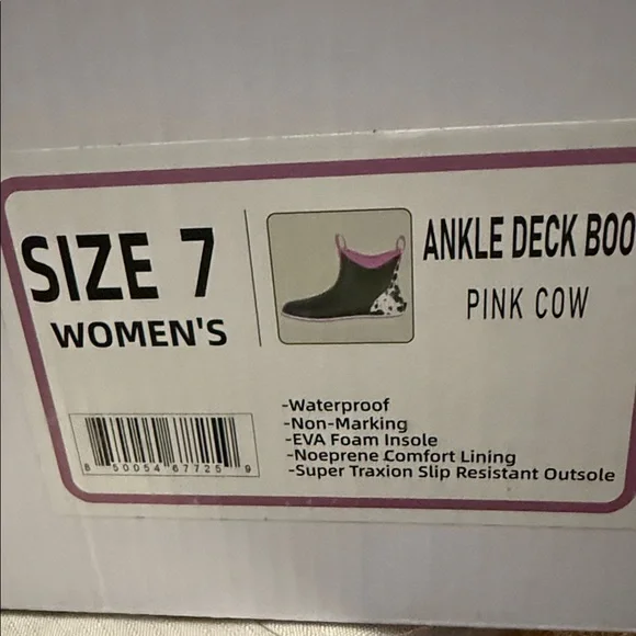 Stylish Black and Pink Women's Rain Boots - Picture 11 of 11